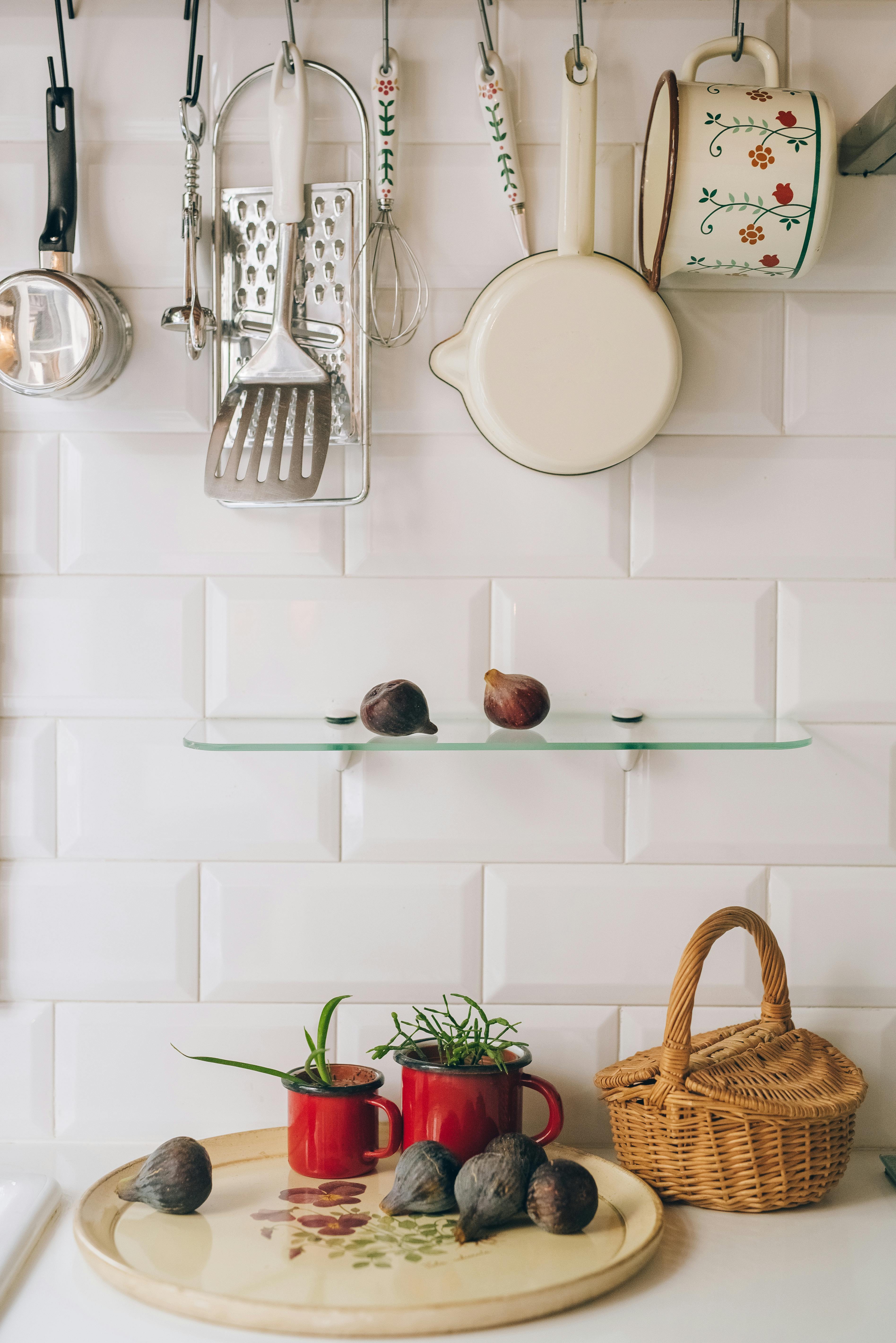 Kitchen utensils arranged in holder